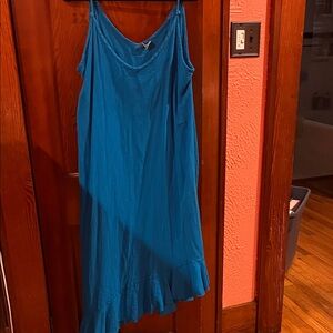 Elegant Blue Sleeveless Dress